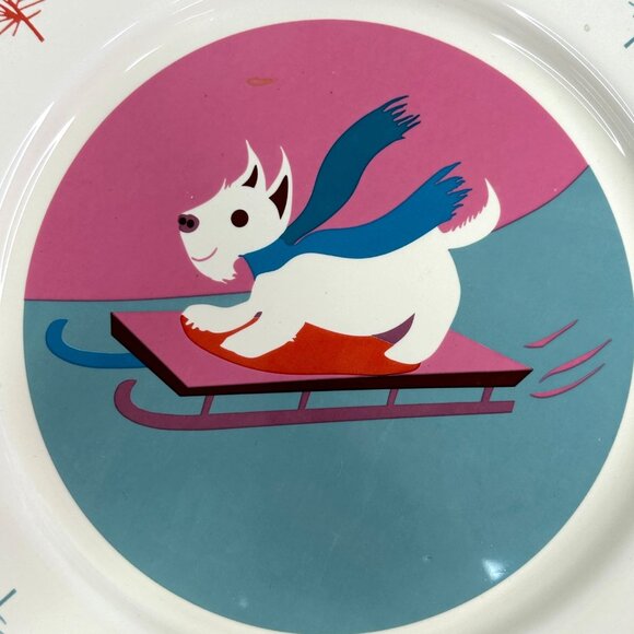 Vintage Garnet Hill Portugal Winter Animal Plates Set Of 3  9 1/4"  Rare - Picture 8 of 10